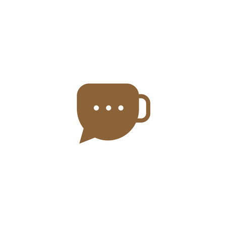 Coffee Chat graphic design template simple illustrationのイラスト素材