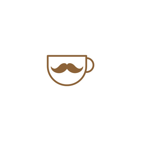 Gentleman Coffee graphic design template simple illustrationのイラスト素材
