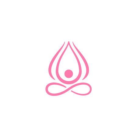 Yoga Meditation graphic design template simple illustrationのイラスト素材
