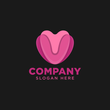Creative Love Logo Design Templateのイラスト素材