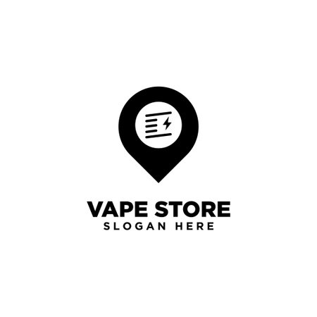 Vape Store Logo Design Templateのイラスト素材