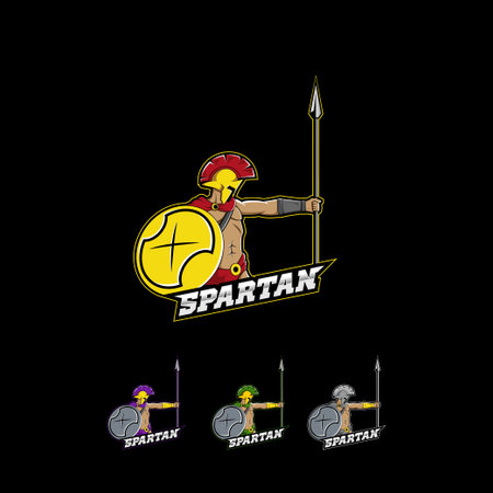 Spartan Mascot , Esport Designのイラスト素材