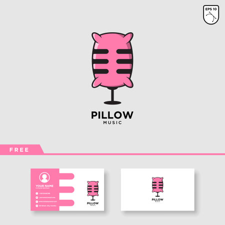 Podcast and Pillow Design Templateのイラスト素材