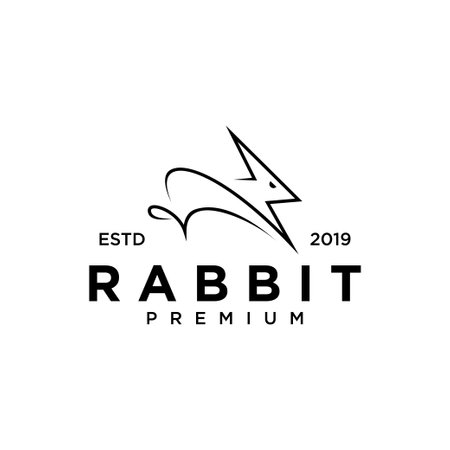 Rabbit Flash with Monoline Styleのイラスト素材