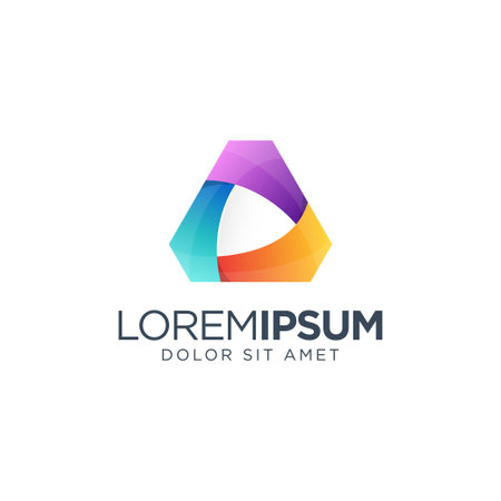 Media Design with Colorful and Gradient Styleのイラスト素材