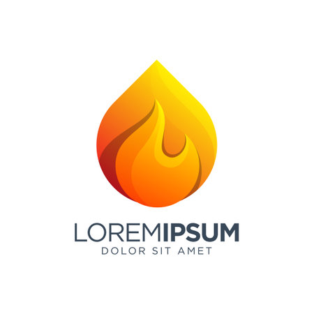 Gradient Fire Designのイラスト素材