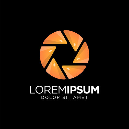 Camera Fruit Logo Vectorのイラスト素材