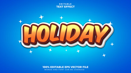 Holiday Editable Text Effectのイラスト素材