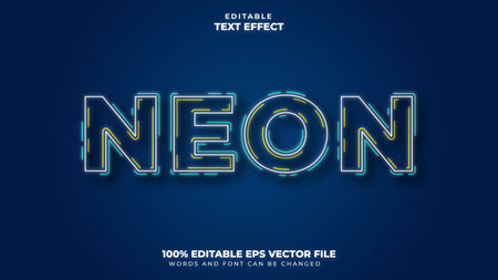 Neon Editable Text Effectのイラスト素材