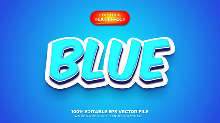 Blue 3D Editable Text Effectのイラスト素材
