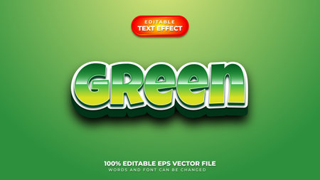 Green 3d Editable Text Effectのイラスト素材