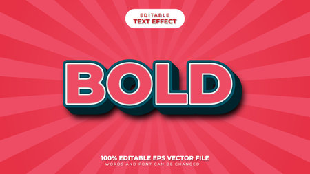 Bold 3D Text Effectのイラスト素材