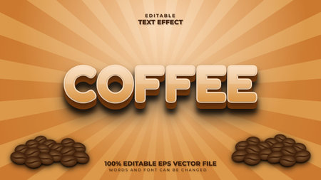 Coffee 3D Text Effectのイラスト素材