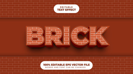 Brick 3D Text Effectのイラスト素材