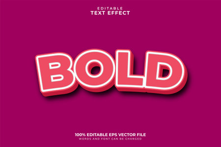 Bold 3D Text Effectのイラスト素材