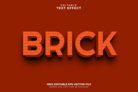 Wall Brick 3D Text Effectのイラスト素材
