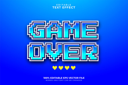 Game Over Text Effectのイラスト素材