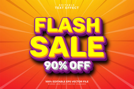 Flash Sale 90% Off Text Effectのイラスト素材