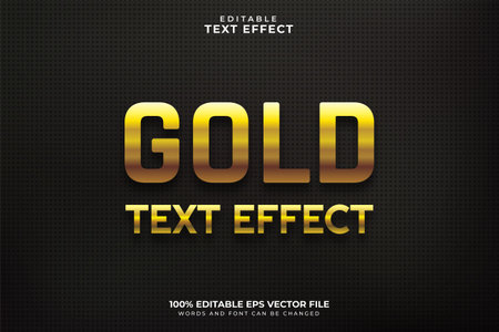 Gold Editable Text Effectのイラスト素材
