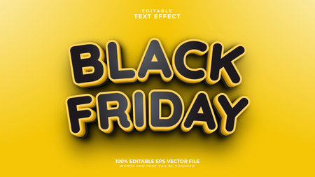 Black Friday Editable Text Effectのイラスト素材