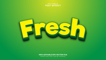 Fresh Green Editable Text Effectのイラスト素材