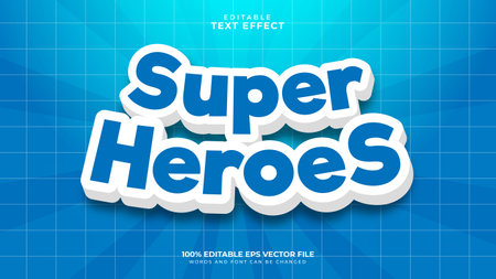Super Heroes Text Effectのイラスト素材