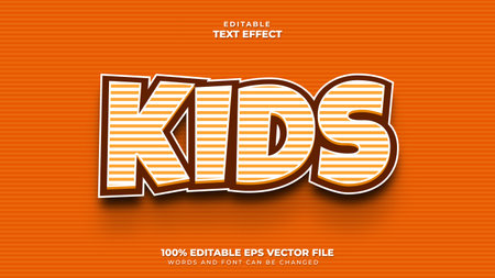 Kids Text Effectのイラスト素材