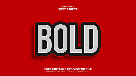 Bold 3D Editable Text Effectのイラスト素材