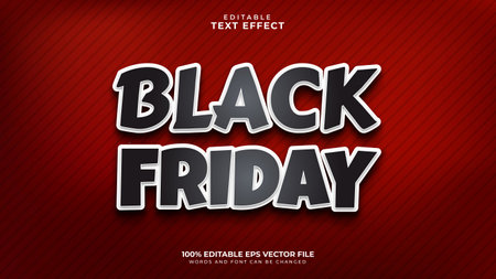 Black Friday Text Effectのイラスト素材