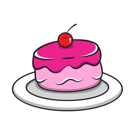 Cake tart vector illustrationのイラスト素材
