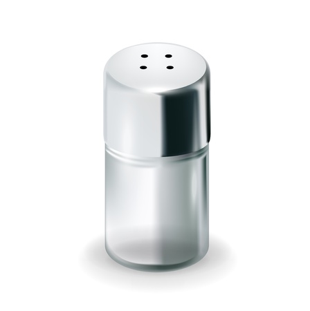 salt glass shaker isolated on white backgroundのイラスト素材