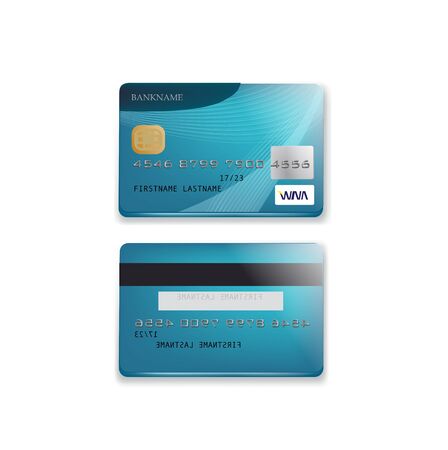 credit cards isolated on white backgroundのイラスト素材