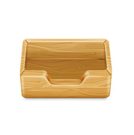 empty wooden container isolated on whiteのイラスト素材