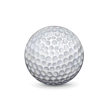 golf ball isolated on white backgroundのイラスト素材