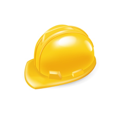 worker hard hat isolated on whiteのイラスト素材