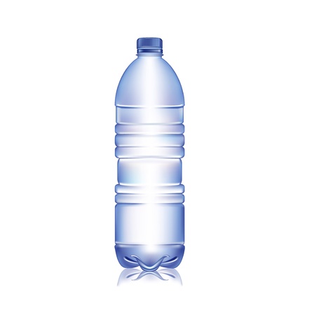 bottle of water isolated on white backgroundのイラスト素材