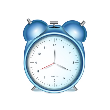 alarm clock isolated on white backgroundのイラスト素材