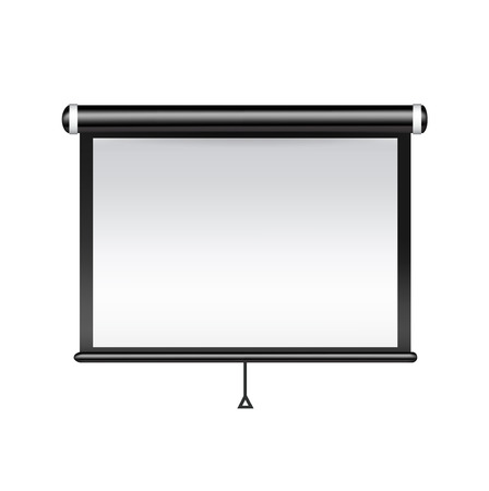 single projector isolated on white backgroundのイラスト素材