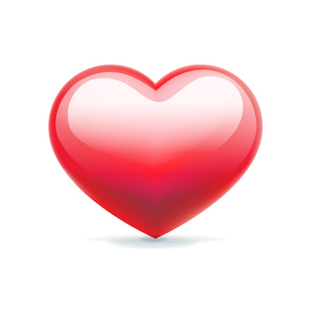 single heart isolated on white backgroundのイラスト素材