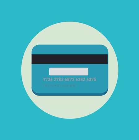 credit card flat icon design vectorのイラスト素材