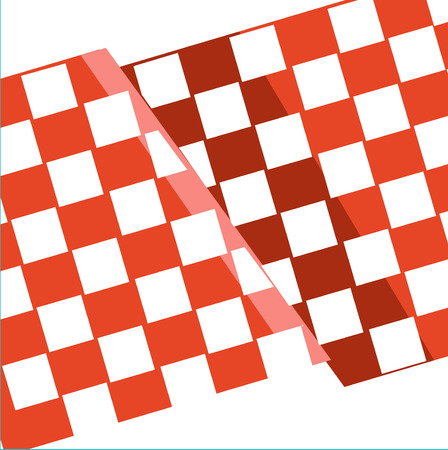 single red race flag flat design red and whiteのイラスト素材