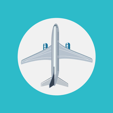 single airplane flat icon design vectorのイラスト素材