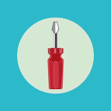 single screwdriver flat design vector icon のイラスト素材