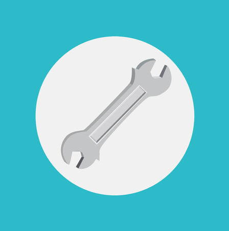 wrench icon flat icon design vectorのイラスト素材