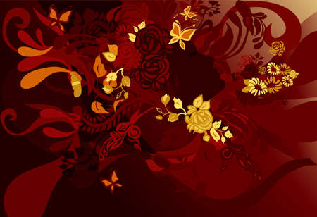 floral womanのイラスト素材