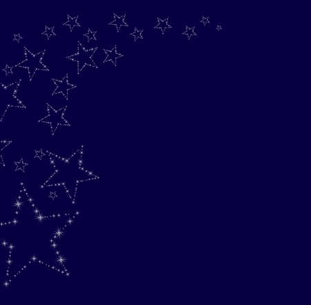 shining stars frameのイラスト素材