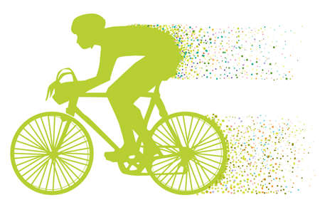 The green bikerのイラスト素材