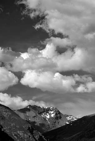 Mountain landscape with clouds