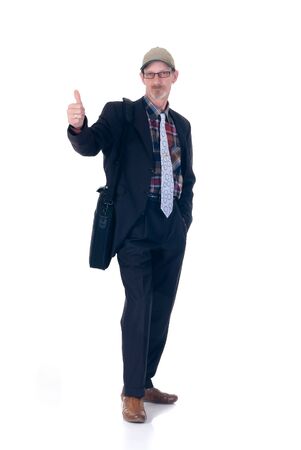 Middle aged businessman formal dressed, studio shot の写真素材