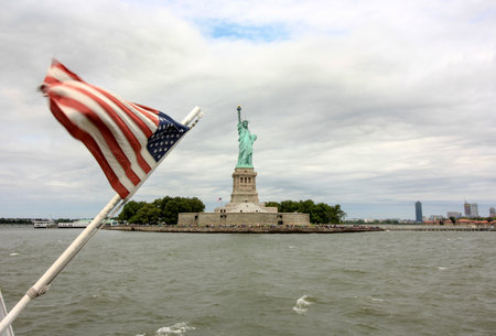 statue of liberty in usaの写真素材